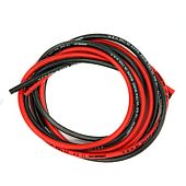 12 AWG Silicon Wire (1 meter black - 1 meter red)