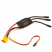 DYS Quantum 20Amp Brushless ESC for Airplanes with 3.5mm bullets for the motor and XT60 for the battery.