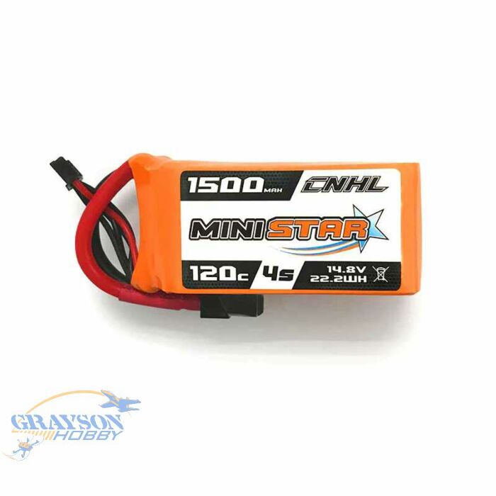 CNHL MiniStar 1500mAh 14.8V 4S 120C Lipo Battery with XT60 Plug