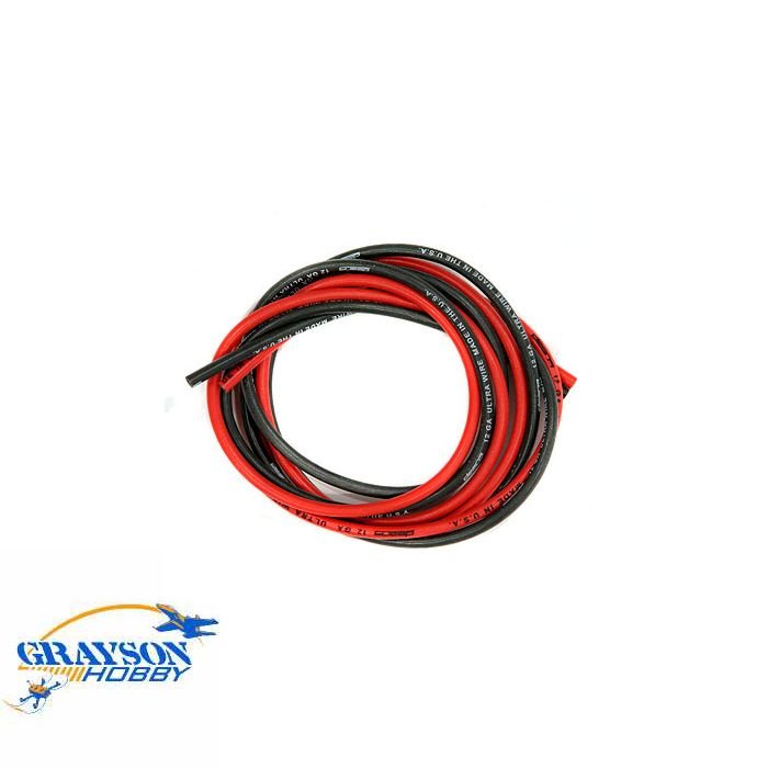 22 AWG Silicon Wire (1 meter black - 1 meter red)