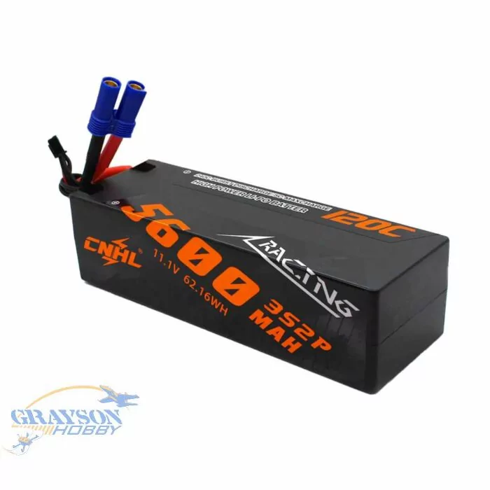 CNHL Racing Series 5600mAh 11.1V 3S2P 120C Hard Case Lipo Battery with EC5 Plug
