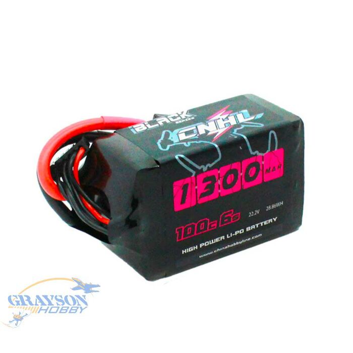 CNHL Black Series 1300mAh 22.2V 6S 100C Lipo Battery | XT60 Connector