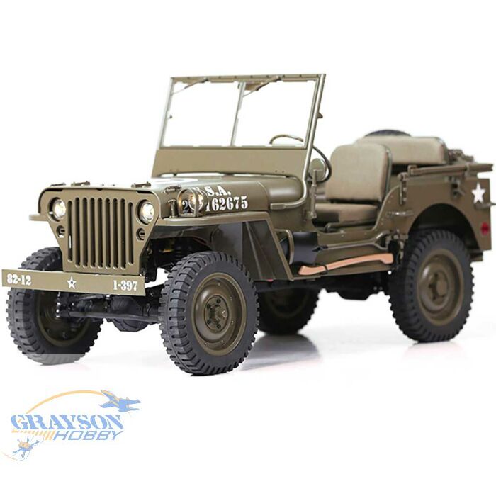 ROCHobby - FMS 1/6 MB Scaler 4WD Brushed RTR Radio Control Military Jeep
