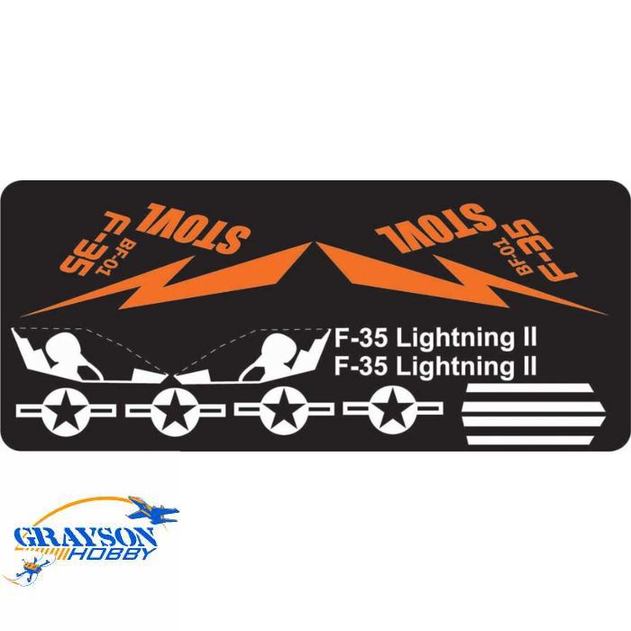 RCP Easy Build F-35 Vinyl Decal Sheet