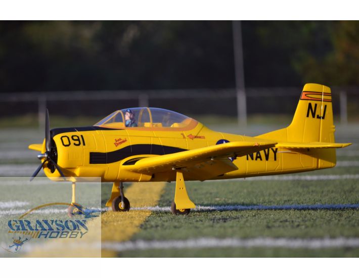 Dynam RC Airplane Warbirds T28 Trojan Yellow 1270mm Wingspan PNP 