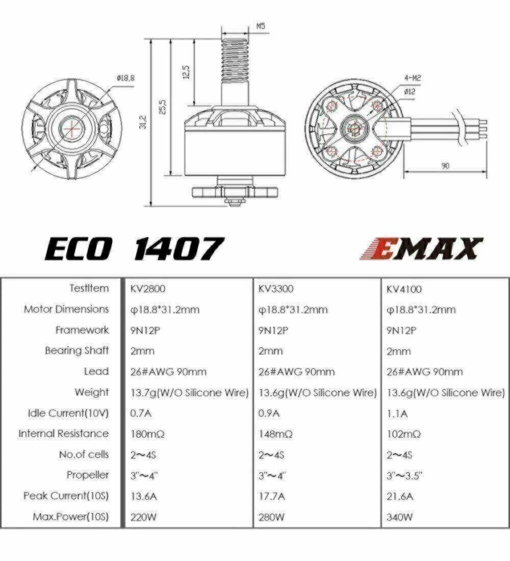ECO 1407 Brushless Motor