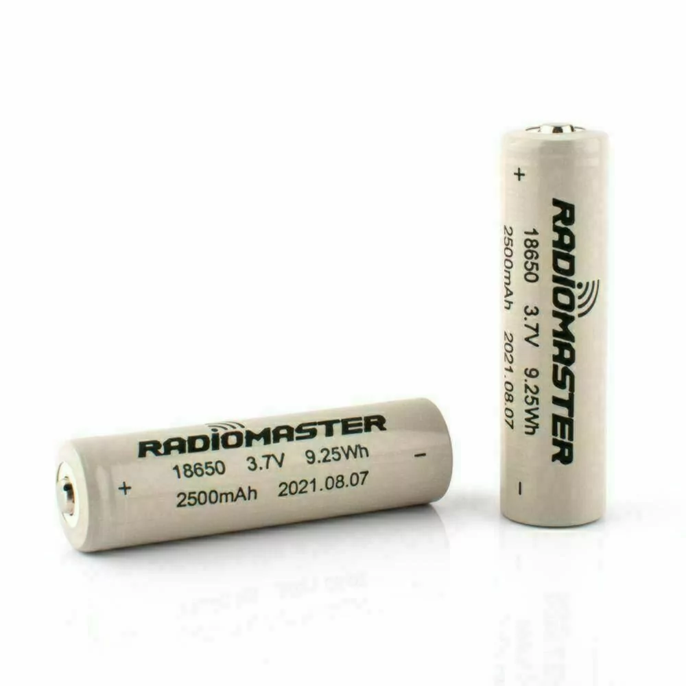 RadioMaster 2500mah 3.7v Li-ion 18650 cells (2pc)