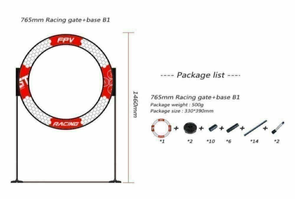 765mm Racing Gate with Stand