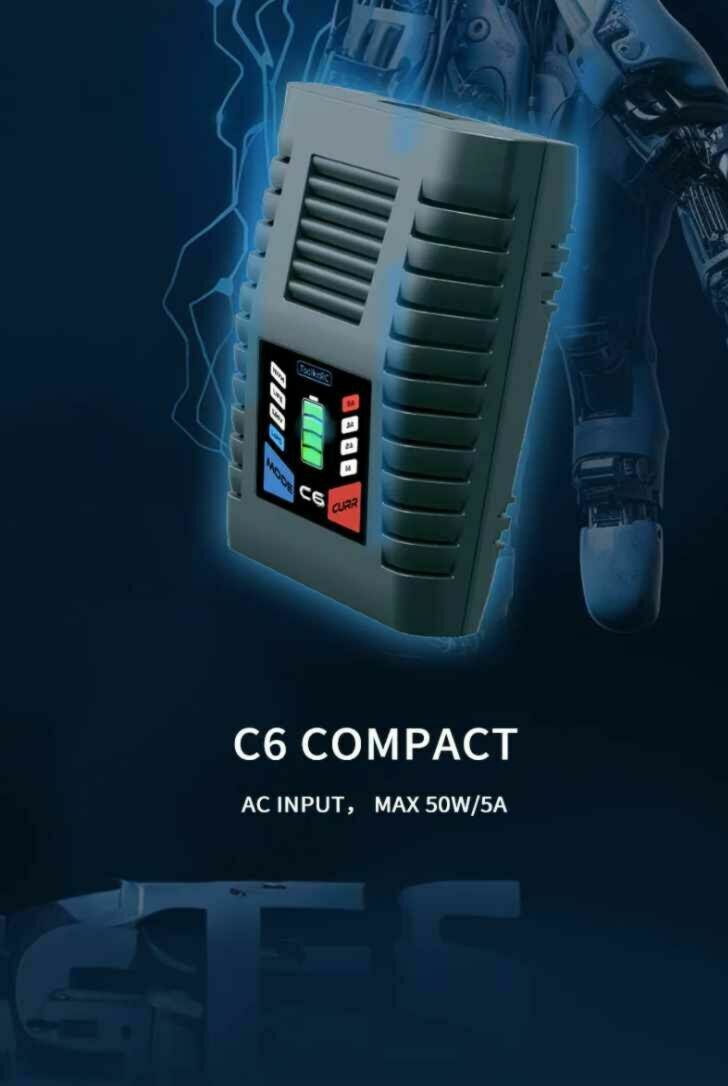 ToolkitRC C6 is an extremely compact but powerful AC charger for 1-6 cell Lithium Grayson Hobby
